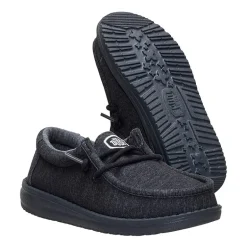HEYDUDE Wally Stretch Jersey Youth Boys Round Closed Toe Slip-On Shoe