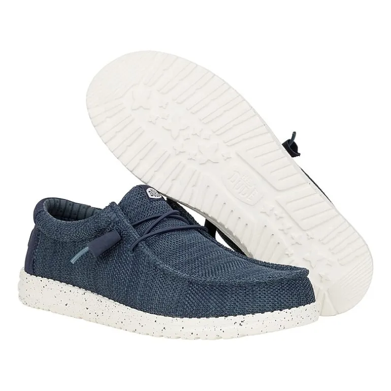 HEYDUDE Wally Stretch Sox Mens Round Closed Toe Slip-On Shoe