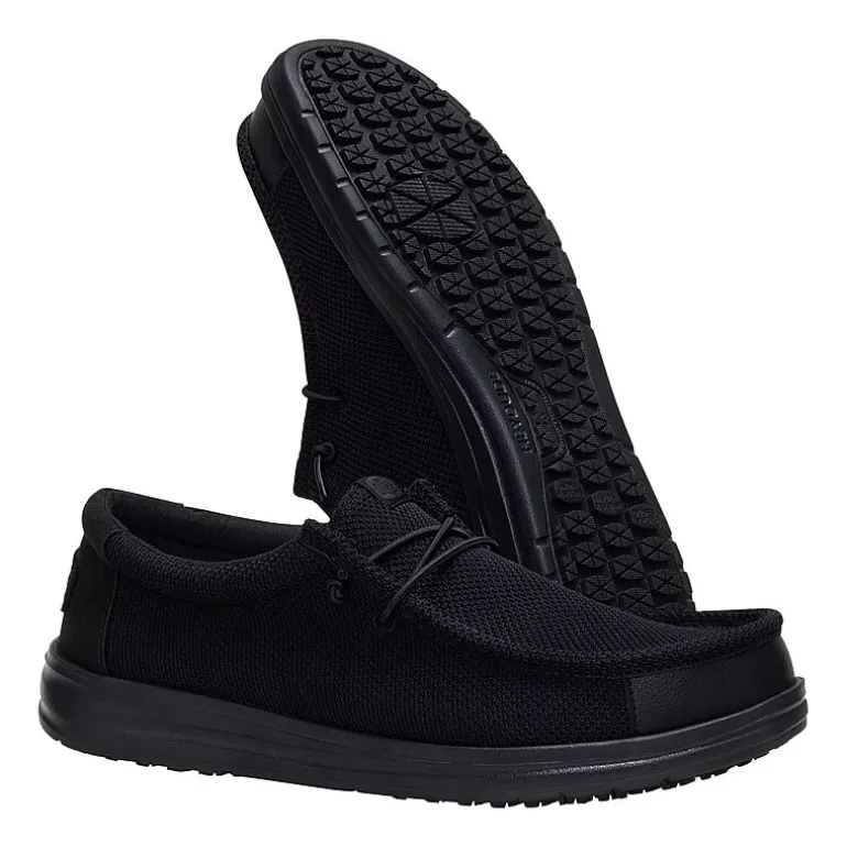 HEYDUDE Wally Work CE Mens Round Closed Toe Slip-On Shoe