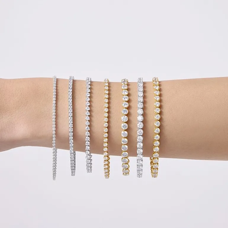 (H-I / I1) 2 CT. T.W. Lab Grown White Diamond 10K White or Yellow Gold 7.25 Inch Tennis Bracelet