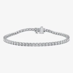 (H-I / I1) 2 CT. T.W. Lab Grown White Diamond 10K White or Yellow Gold 7.25 Inch Tennis Bracelet