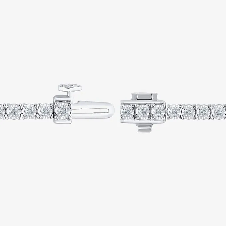 (H-I / I1) 2 CT. T.W. Lab Grown White Diamond 10K White or Yellow Gold 7.25 Inch Tennis Bracelet