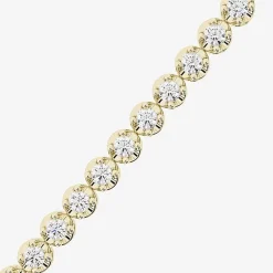 (H-I/ I1) Womens 2 CT. T.W. Lab Grown White Diamond 10K Gold 7.25 Inch Tennis Bracelet