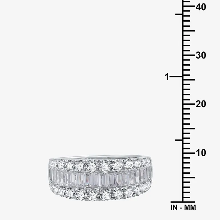 (H-I / I1) Womens 2 CT. T.W. Lab Grown White Diamond 10K Gold Anniversary Wedding Band