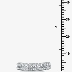 (H-I / I1) Womens 1/2 CT. T.W. Lab Grown White Diamond 10K Gold Anniversary Wedding Band