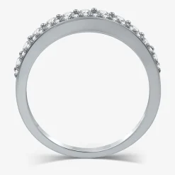 (H-I / I1) Womens 1/2 CT. T.W. Lab Grown White Diamond 10K Gold Anniversary Wedding Band