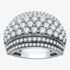(H-I / I1) Womens 3 CT. T.W. Lab Grown White Diamond 10K Gold Anniversary Band