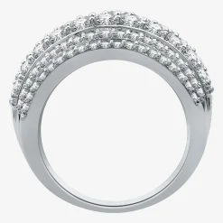 (H-I / I1) Womens 3 CT. T.W. Lab Grown White Diamond 10K Gold Anniversary Band