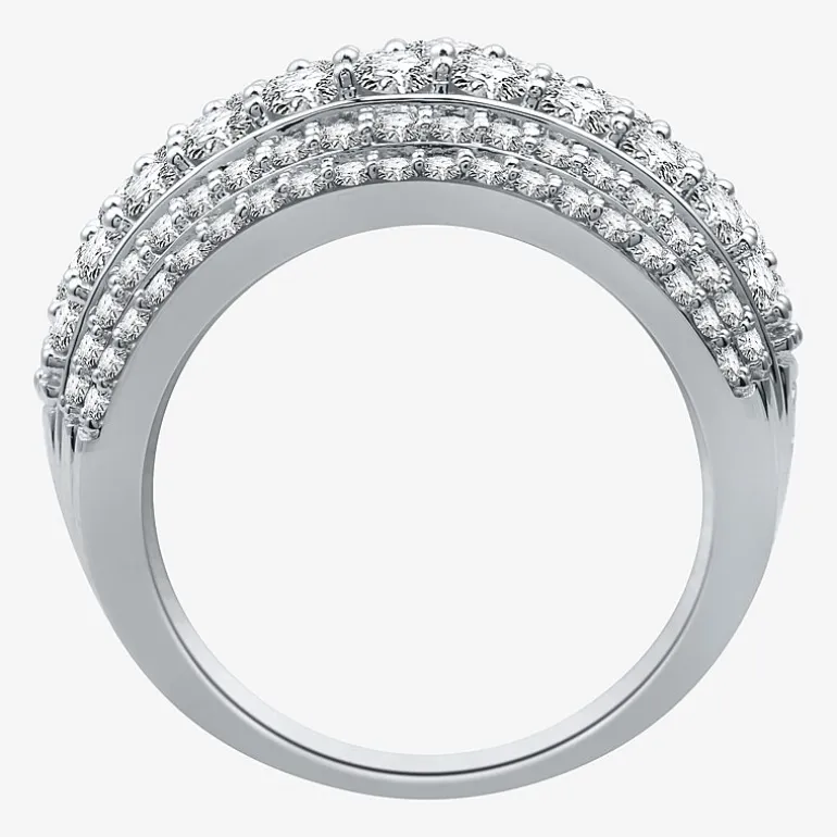 (H-I / I1) Womens 3 CT. T.W. Lab Grown White Diamond 10K Gold Anniversary Band