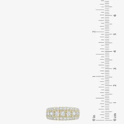 (H-I / I1) Womens 2 CT. T.W. Lab Grown White Diamond 10K Gold Anniversary Band