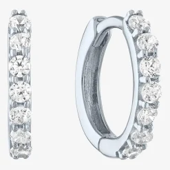 (H-I / SI2-I1) Diamond Addiction 1/4 CT. T.W. Lab Grown White Diamond 13mm Hoop Earrings