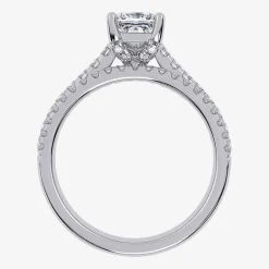 (H-I / Si2-I1) Womens 1 1/2 CT. T.W. Lab Grown White Diamond 10K or 14K Gold Side Stone Bridal Set