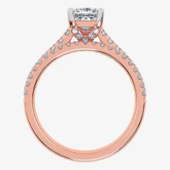 (H-I / Si2-I1) Womens 1 1/2 CT. T.W. Lab Grown White Diamond 10K or 14K Gold Side Stone Bridal Set