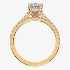 (H-I / Si2-I1) Womens 1 1/2 CT. T.W. Lab Grown White Diamond 10K or 14K Gold Side Stone Bridal Set