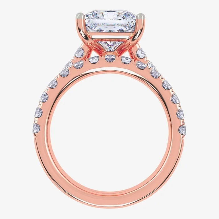 (H-I / SI1-SI2) Signature By Modern Bride Womens 2 1/2 CT. TW. Lab Grown White Diamond in 14K Gold Princess Bridal Set