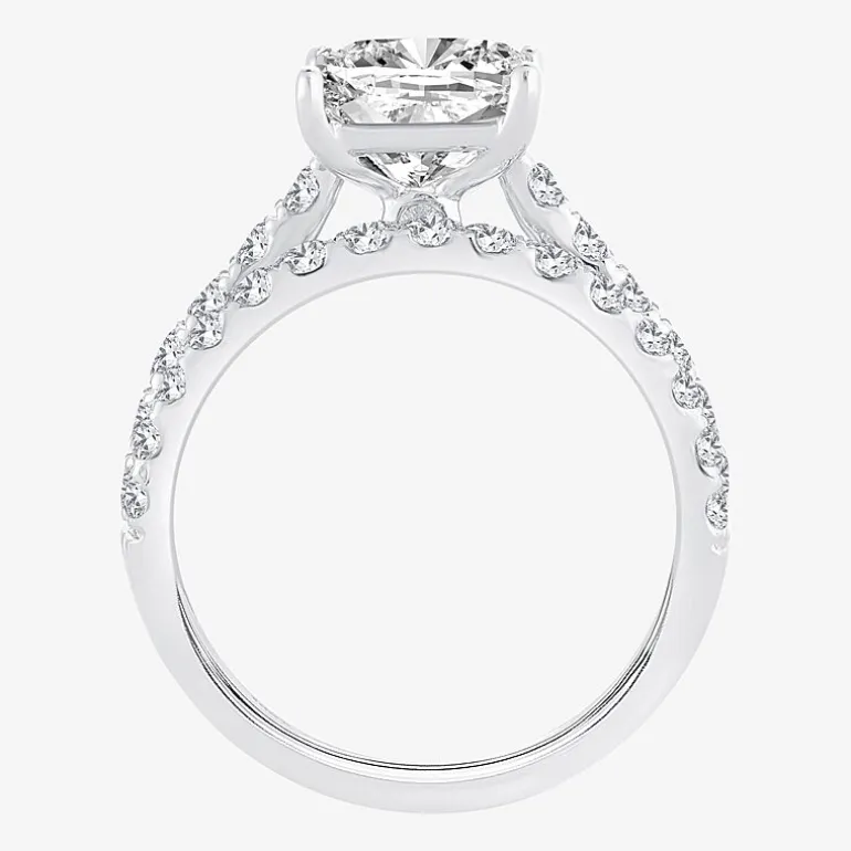 (H-I / SI1-SI2) Signature By Modern Bride Womens 2 1/2 CT. TW. Lab Grown White Diamond in 14K Gold Princess Bridal Set