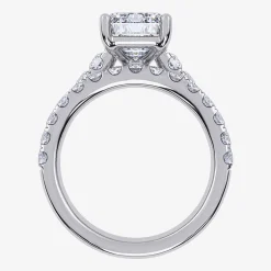 (H-I / SI1-SI2) Signature By Modern Bride Emerald Cut Womens 2 CT. T.W. Lab Grown White Diamond Bridal Set in 14K Gold