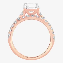 (H-I / SI1-SI2) Signature By Modern Bride Emerald Cut Womens 2 CT. T.W. Lab Grown White Diamond Bridal Set in 14K Gold