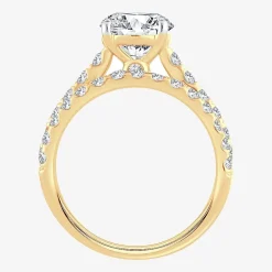 (H-I / SI1-SI2) Signature By Modern Bride Womens 3 CT. T.W. Lab Grown White Diamond In 14K Gold Round Bridal Set