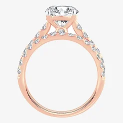 (H-I / SI1-SI2) Signature By Modern Bride Womens 3 CT. T.W. Lab Grown White Diamond In 14K Gold Round Bridal Set