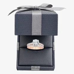 (H-I / SI1-SI2) Signature By Modern Bride Womens 3 CT. T.W. Lab Grown White Diamond In 14K Gold Round Bridal Set