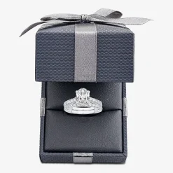 (H-I / SI1-SI2) Signature By Modern Bride Womens 3 CT. T.W. Lab Grown White Diamond In 14K Gold Oval Bridal Set