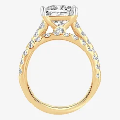 (H-I / SI1-SI2) Signature By Modern Bride Womens 5 CT. T.W. Lab Grown White Diamond in 14K Gold Princess Bridal Set
