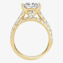 (H-I / SI1-SI2) Signature By Modern Bride Womens 5 CT. T.W. Lab Grown White Diamond in 14K Gold Princess Bridal Set