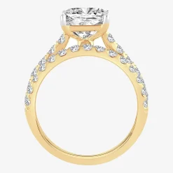 (H-I / SI1-SI2) Signature By Modern Bride Princess Cut Womens 3 CT. T.W. Lab Grown White Diamond 14K Gold Bridal Set