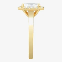 (H-I / Si1-Si2) Womens 1 CT. T.W. Lab Grown White Diamond 10K Gold Marquise Halo Engagement Ring