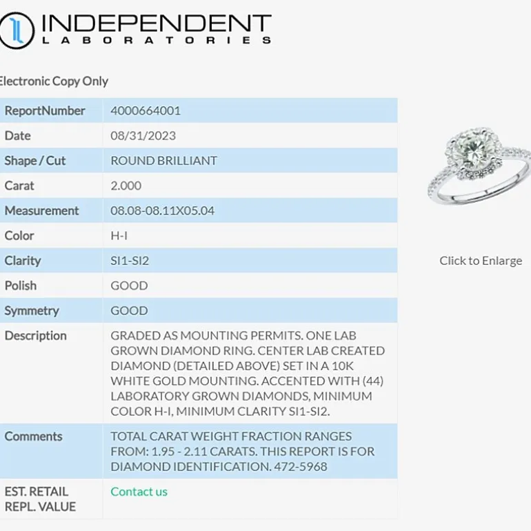(H-I / Si1-Si2) Womens 2 CT. T.W. Lab Grown White Diamond 10K Gold Round Side Stone Halo Engagement Ring
