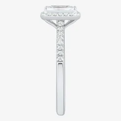(H-I / Si1-Si2) Womens 1 CT. T.W. Lab Grown White Diamond 10K or 14K Gold Cushion Halo Bridal Set