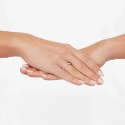 (H-I / Si1-Si2) Womens 1/2 CT. T.W. Lab Grown White Diamond 10K Gold Marquise Wedding Band