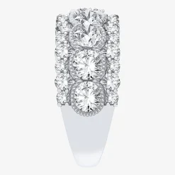 (H-I / Si1-Si2) Womens 8MM 3 CT. T.W. Lab Grown White Diamond 10K Gold Anniversary Band