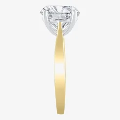 (H-I / Si2) Womens 1 1/2 CT. Lab Grown White Diamond 14K Gold Round Solitaire Engagement Ring