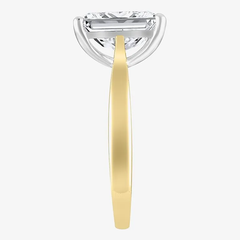 (H-I / SI2) Womens 3 CT. Lab-Grown White Diamond 14K Gold Radiant-Cut Solitaire Engagement Ring
