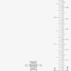 (H-I / SI2) Womens 3 CT. Lab-Grown White Diamond 14K Gold Radiant-Cut Solitaire Engagement Ring