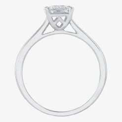 (H-I / SI2) Womens 1 1/2 CT. Lab-Grown White Diamond in 14K Gold Emerald Solitaire Engagement Ring