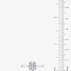 (H-I / SI2) Womens 1 1/2 CT. Lab-Grown White Diamond in 14K Gold Oval Solitaire Engagement Ring