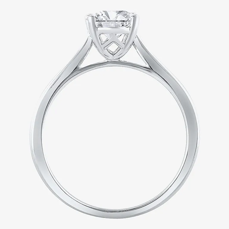 (H-I / SI2) Womens 1 1/2 CT. Lab-Grown White Diamond in 14K Gold Oval Solitaire Engagement Ring