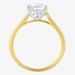 (H-I / SI2) Womens 1 1/2 CT. Lab-Grown White Diamond in 14K Gold Pear Solitaire Engagement Ring