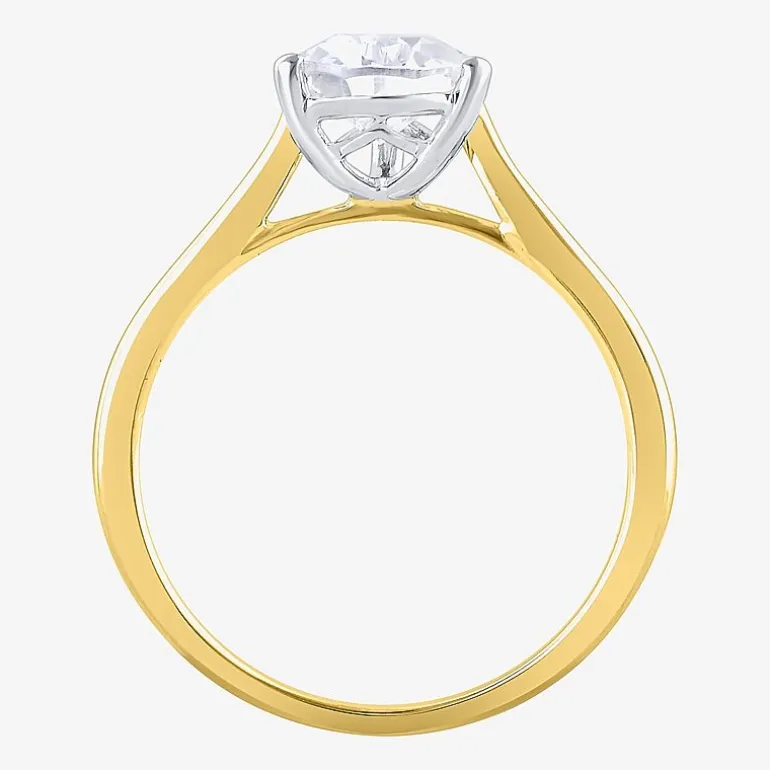 (H-I / SI2) Womens 1 1/2 CT. Lab-Grown White Diamond in 14K Gold Pear Solitaire Engagement Ring