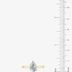 (H-I / SI2) Womens 1 1/2 CT. Lab-Grown White Diamond in 14K Gold Pear Solitaire Engagement Ring
