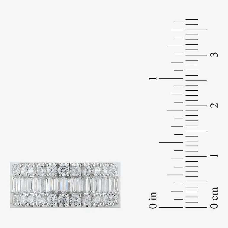 (H-I / Si2) Womens 2 CT. T.W. Lab Grown White Diamond 10K Gold Anniversary Engagement Ring