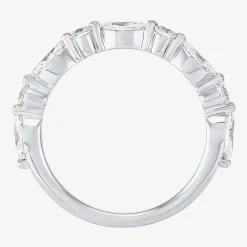 (H-I / Si2) Womens 1 CT. T.W. Lab Grown White Diamond 10K Gold Marquise Wedding Band