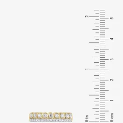 (H / I1) Womens 1/2 CT. T.W. Lab Grown White Diamond 10K Two Tone Gold Anniversary Wedding Band