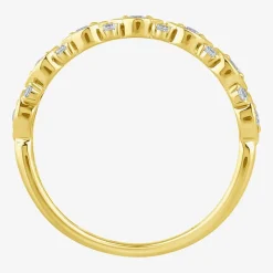 (H / I1) Womens 1/4 CT. T.W. Lab Grown White Diamond 10K Gold Anniversary Band