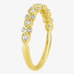 (H / I1) Womens 1/4 CT. T.W. Lab Grown White Diamond 10K Gold Anniversary Band