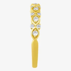 (H / I1) Womens 1/4 CT. T.W. Lab Grown White Diamond 10K Gold Anniversary Band