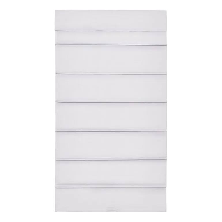 Home Basics Classic Cotton Twill Fabric With Blackout Liner Custom Cordless Blackout Roman Shade